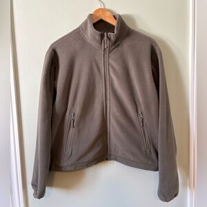 Aritzia TNA Action Polar Fleece Zip-Up Jacket - M - Taupe